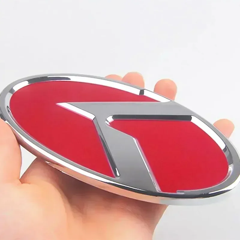 1개 x 3D ABS K 로고 자동차 앞 후드 뒷 트렁크 로고 엠블럼 배지 스티커 (기아 스포티지, 쏘렌토, 옵티마, 포르테, 리오, 스팅어, K5 용)