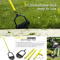 Half Moon Edger Trimming Shovel Manual Saw-Tooth Hand Lawn Trimming Tool with T-Grip Landscaping Edging Tools for Sidewalk Grass 1