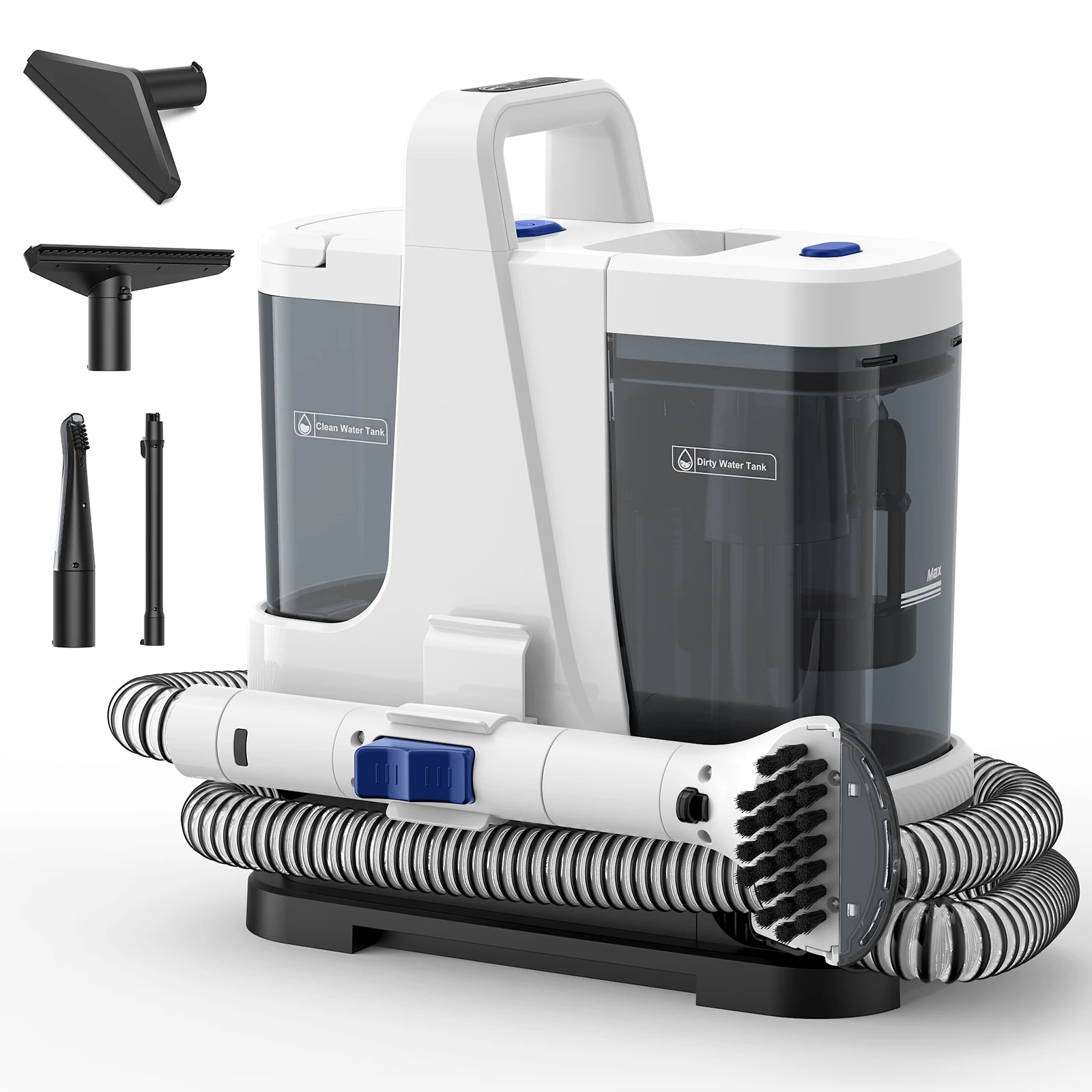 Lubluelu 16.5kPa Carpet Cleaner with Self-Cleaning Function and Long Hose Deep Cleaning Wet Vacuum Upholstery Cleaner Device