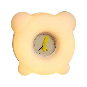 Adjustable Night Light Pat Rechargeable Night Lamp Portable Alarm Clock for Home Decoration Multifunctional Night Light for