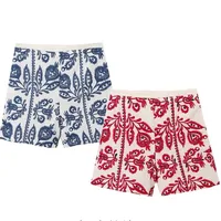 2024 Autumn New Women's Clothing European And American Style Fashionable Vacation Versatile Embroidered Casual Shorts