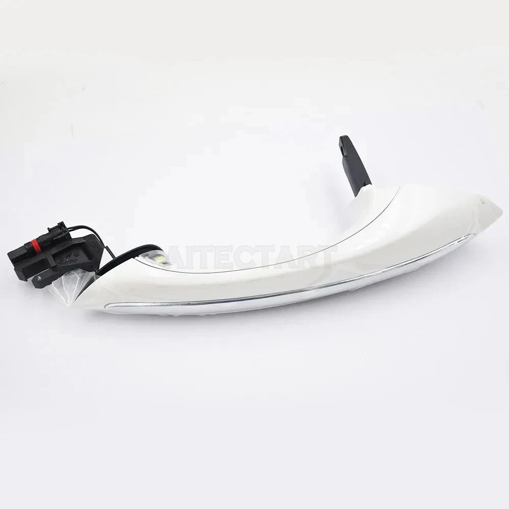 BMW F07 F10 F11 F06 F01 F04용 화이트 컴포트 액세스 외부 도어 핸들 (OEM 51217231931 51217231932 51217231933 51217231934)