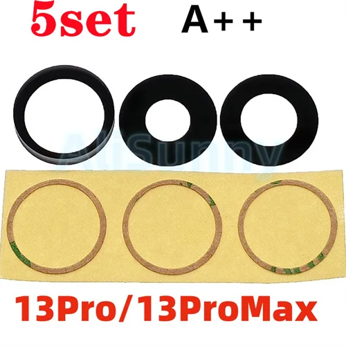 5-Pack Premium Rear Camera Glass Lens Covers