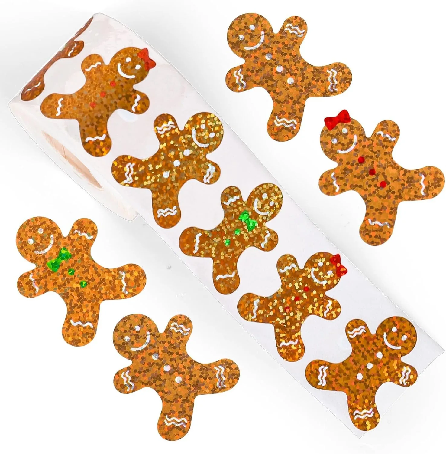 500 pièces Laser dessin animé noël autocollants noël emballage cadeau étiquette autocollant récompense autocollants Scrapbook papeterie, 3 cm