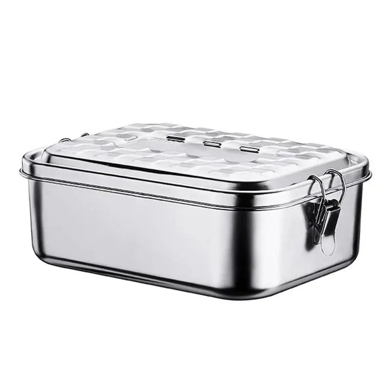 

Anti-leak Bento Box Food Grade 304 Stainless Steel 1000/1500/1900ML lunch Box Strong Tightness For Storing Various Fruits Snacks