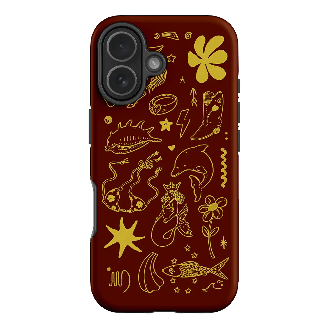 Elegant Retro Korean Art Phone Case - Luxury Double-Layer Cover
