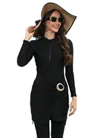 3pcs Muslim Burkini Femmes Swimsuit for Islamic Muslim with Hijab Diving Swimwear