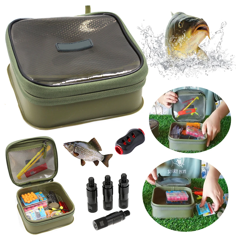 EVA Mini Fishing Tackle Box Waterproof Fishing Lightweight Storage Bag Fishing Lure Bait Organizer for Outdoor Carp Fishing