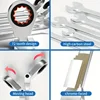 Ratchet Wrench of Keys Spanner Set Hand Tool 72-Tooth Ratcheting Flexible Head Mirror Finish Ratchet Wrench 10mm 5