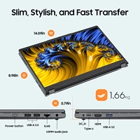 2 in 1 Laptop Computer,15.6" 16GB 512GB Touchscreen , AMD Ryzen R3 3200U, Radeon Vega 3, 1920x1080 FHD Display Blacklit Keyboard - Image 5