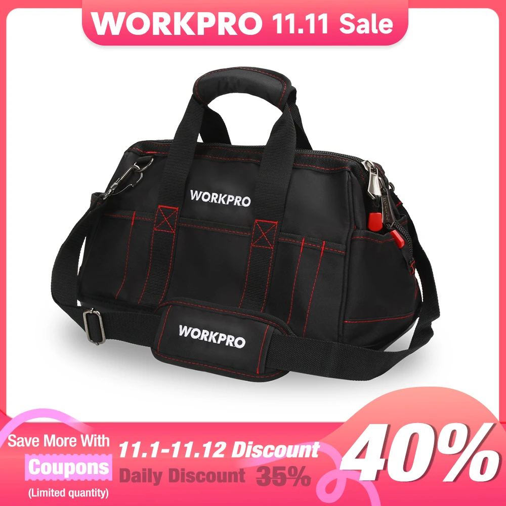 Workpro Tool Bag, Portable Waterproof Electrician Bag Multifunction Canvas Tool Organizer For Repair Installation Hvac - Tool Bag - AliExpress