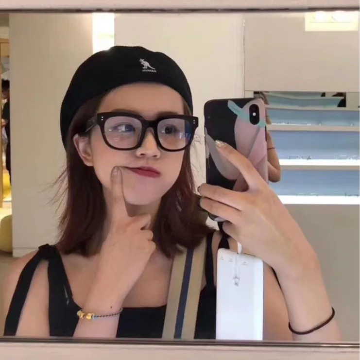 

New Korean Style Fashion Style Internet-Famous Glasses Retro Anti-Blue Light Glasses Men and Women Same Wholesale Myopia Finishe