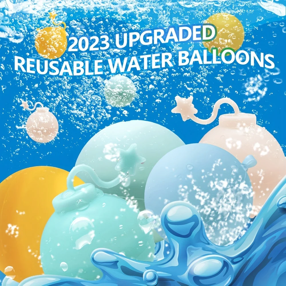 Bomb Shape Water Balls Games Kids Boys Summer Reusable Silicone Water Playing Toys Beach Swimming Pool Party Water Balloons 2