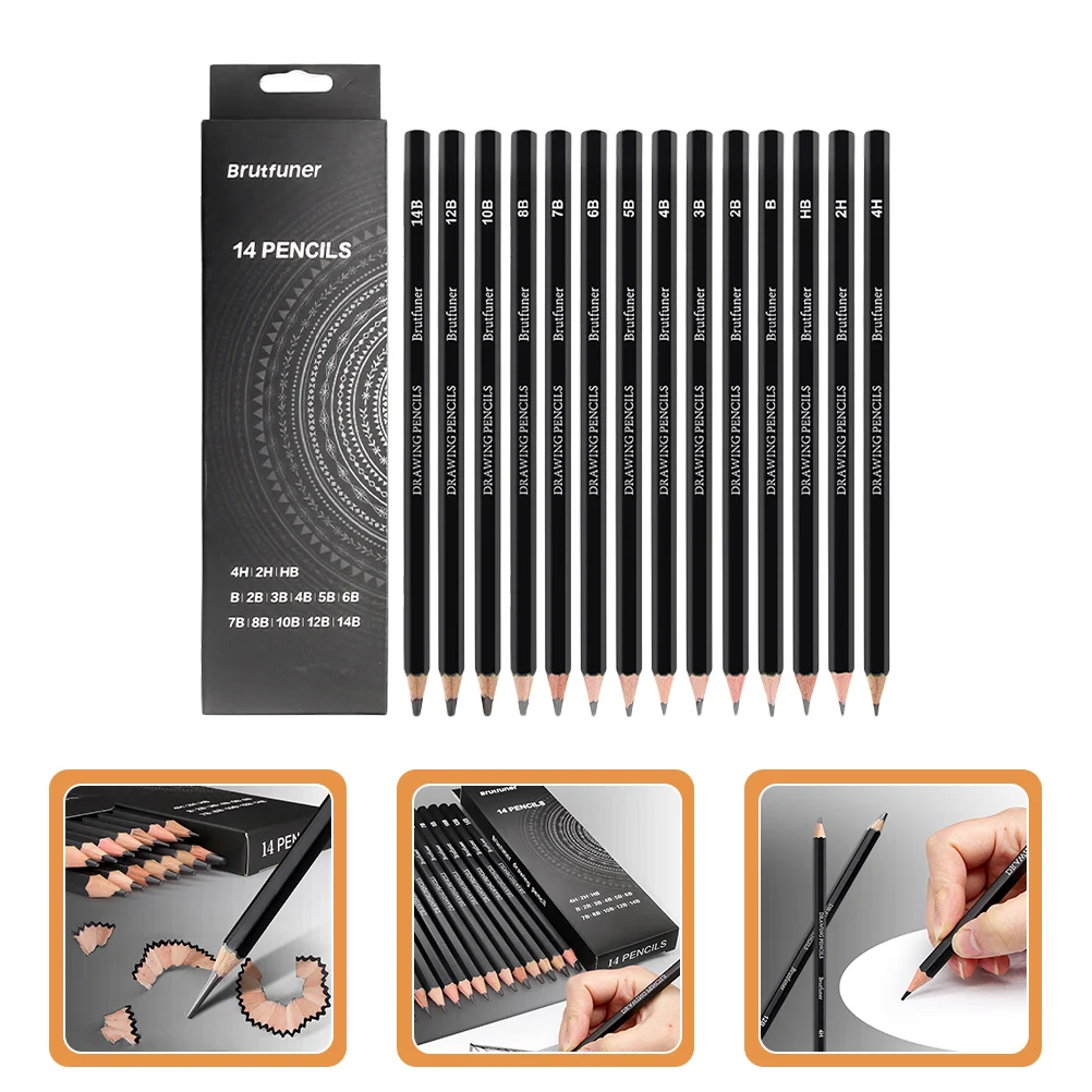 

14 Pcs Sketch Pencil Drawing Pencils for Sketching Painting Portable Wooden School Student