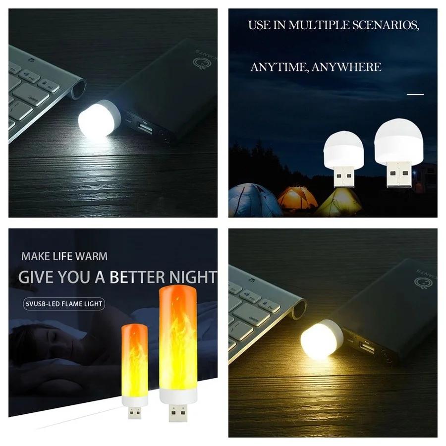 LED Light Night Light Mini Night Light Book Light Mini LED Light LED Desk Lamp Muunnn USB Plug Lamp Small Night Light Computer Mobile Power Charging Mini Book Lamps LED Eye Protection Square Reading Light
