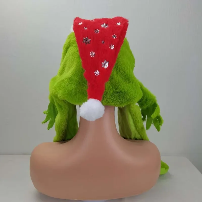 Christmas Series Hat Green Monster Santa Claus Milu Deer Cartoon Kawaii Cute Plush Hat Winter Keep Warm Hat X-Mas Gift Kid