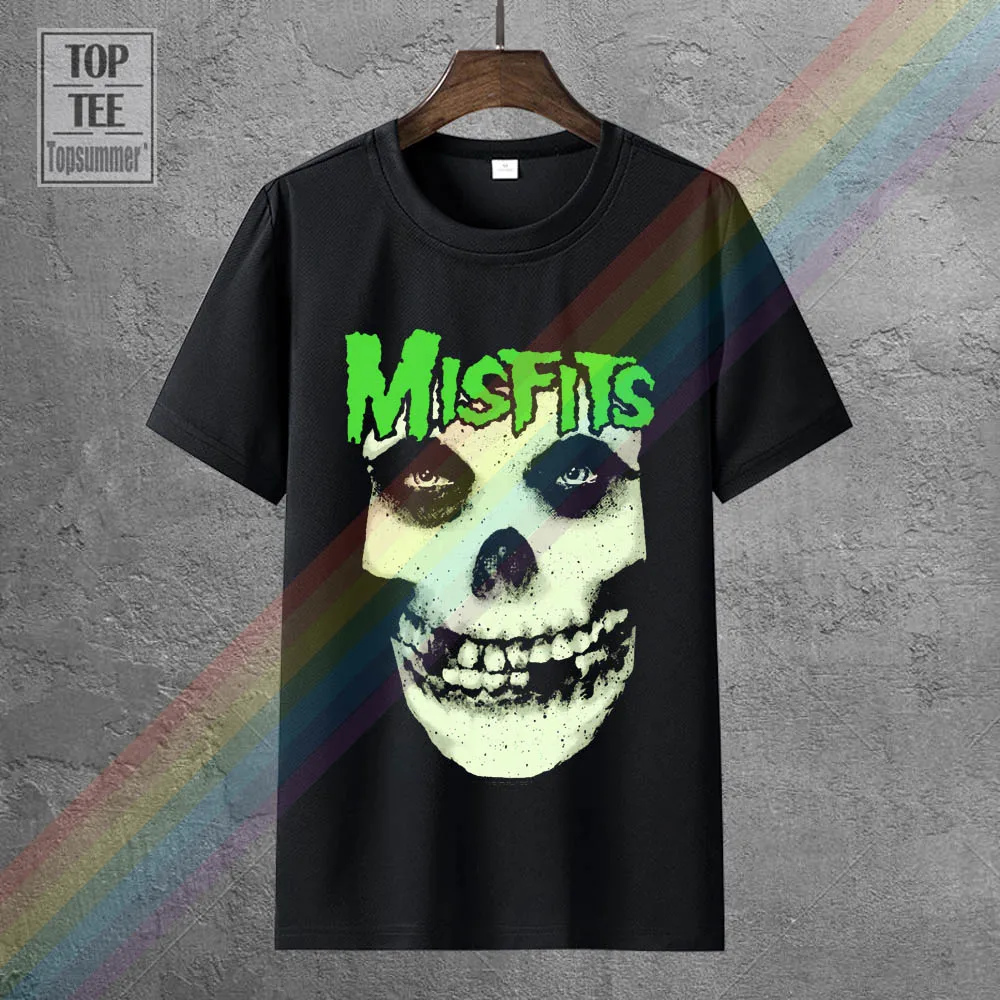 Футболка Misfits Мужская/женская светящаяся в стиле джурека 100% хлопок | Мужская