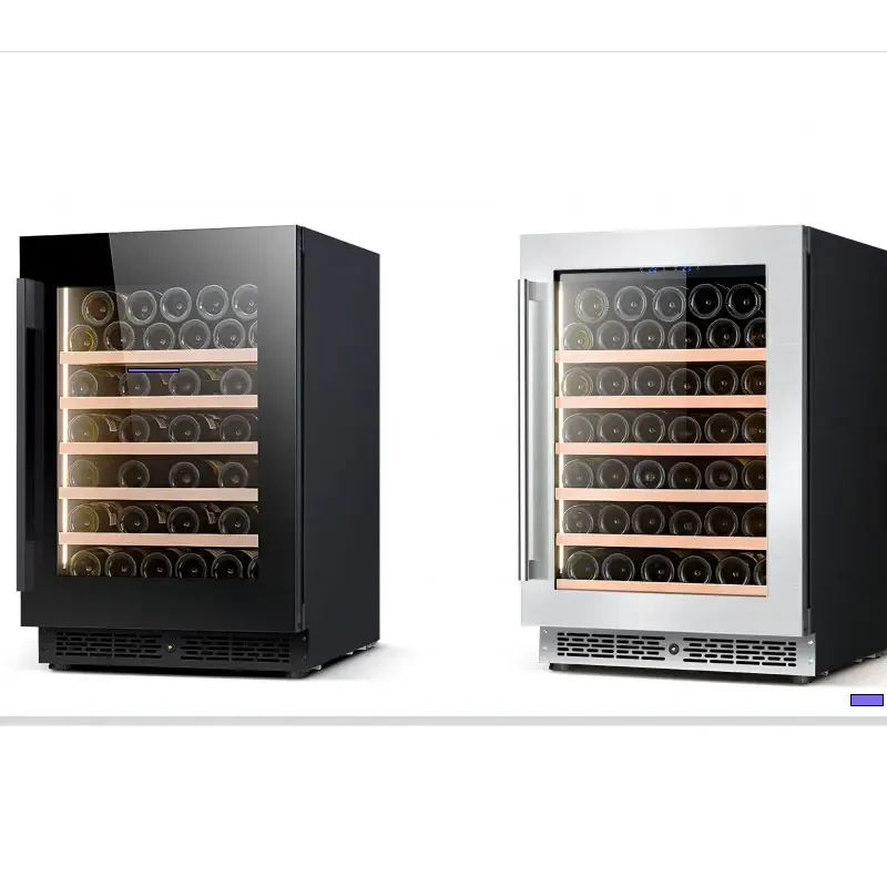 Single temperature Refrigeratted Wine Cellar Cooler Vinicole High-end Free Standing 41 bottles Eletronic temperature Y-JC130WS