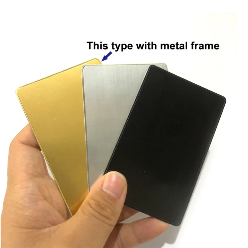 맞춤형 태그 탭 NFC 하이브리드 카드, 스테인리스 스틸 PVC 결합 NFC 213 카드, 소셜 미디어용 프레임 포함