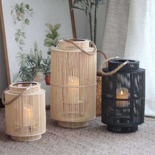 Nordic Handmade Bamboo Candle Holder