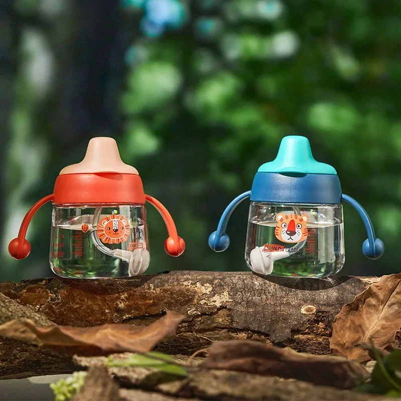 180ml Baby Girl Boy Feeding Cup Cartoon Baby Feeding Children Learn Drinking Bottle Water Bottle Training
