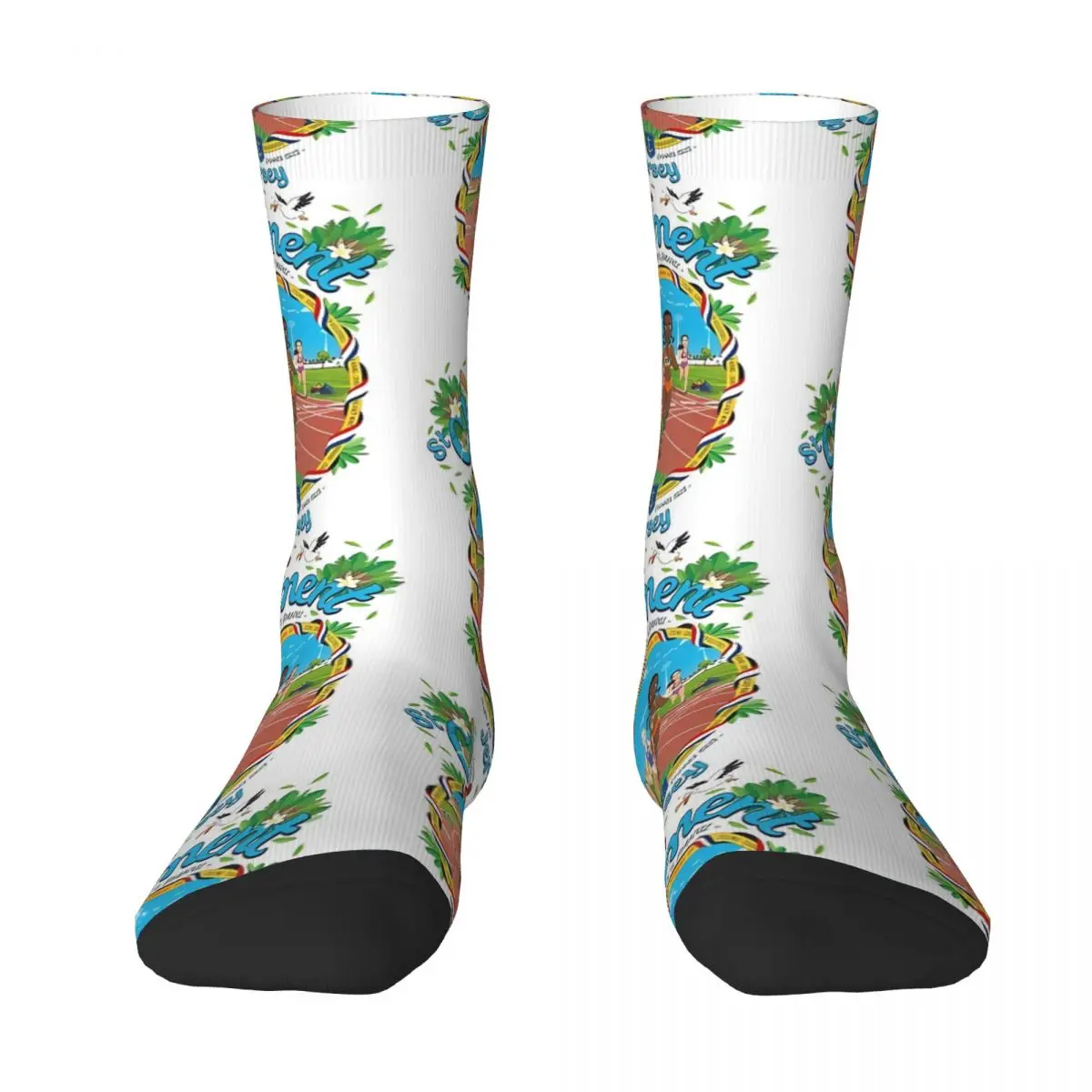 

St Clement Sport's Paradise The 12 Parishes Of Jersey Channel Islands Sock Socks Men Women Polyester Stockings