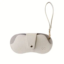 Korean Style PU Leather Sunglasses Pouch and Protector (White)