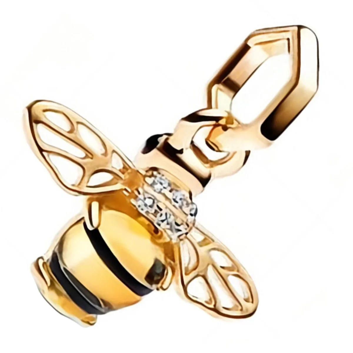 DIY Bee Charm 4.5mm Silver Plated Pendant Creative Jewelry Making Supplies for Pandora Bracelet