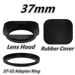 Universal Square Lens Hood for Cameras - Versatile and Stylish Camera Accessory (37mm)