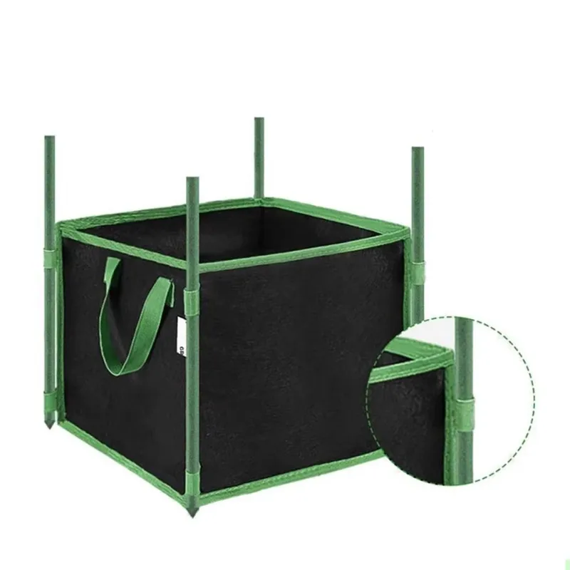 Square Planting Bag Non-woven Fabric Sports Seedling Pot Gardening Plant Growth Bag Indoor  Outdoor Garden Plant Planting Bucket