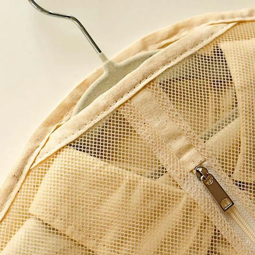 Practical Cotton Linen Clothes Dust Cover Protective Hanging Suit Cover Storage Bag Dustproof Breathable Garment Bag Cover Men