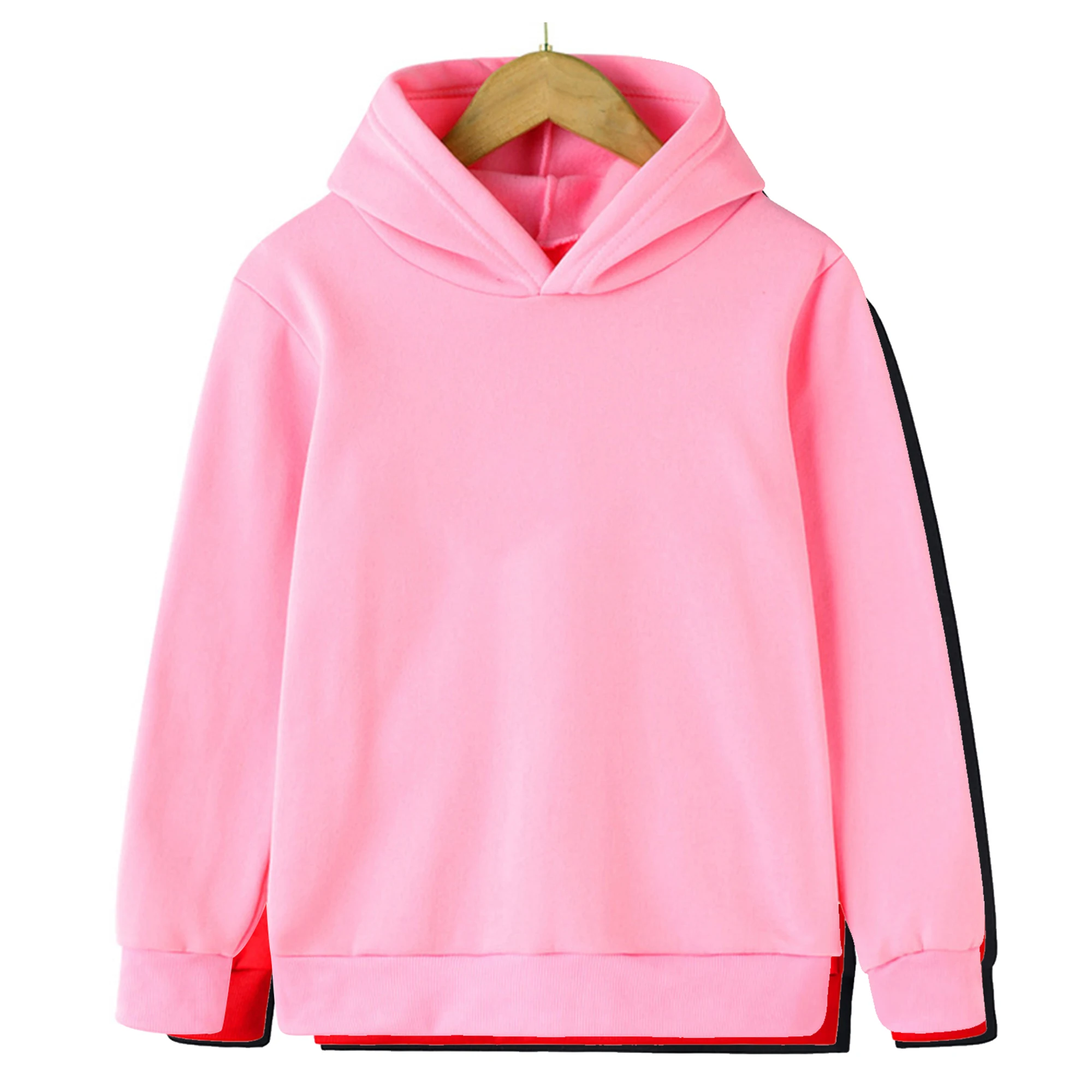 Child Sweatshirt Black Kids Clothes Girl Solid Color Long Sleeve Birthday Sweatshirts Hoodies for Boys Coat Top Girly Clothes 4