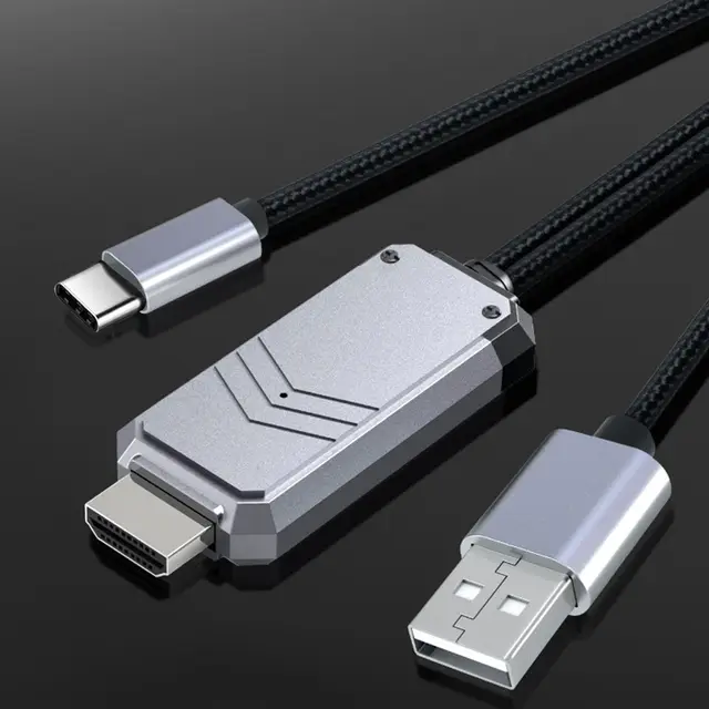  Cable 2 en 1 USB tipo C Micro USB a HDMI MayLowen MHL a HDMI  Adaptador 1080P HD HDTV Mirroring Cable para todos los teléfonos  inteligentes Android a TV Proyector Monitor 