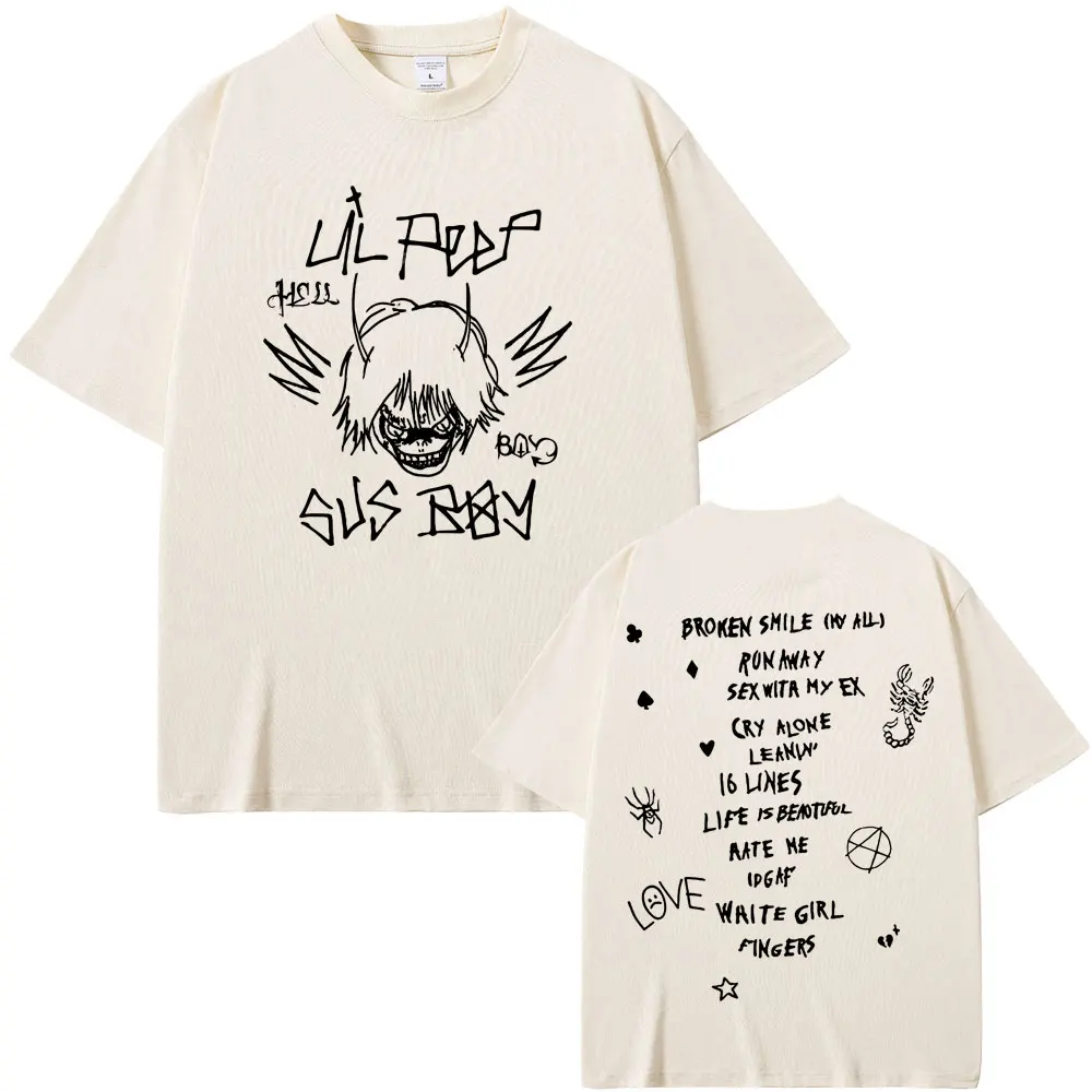 Heißer Rapper Lil Peep Sus Boy Grafik T-shirts Come Over When You're Sober T Shirts Männer Frauen Mode Hip Hop Übergroßen T-shirt