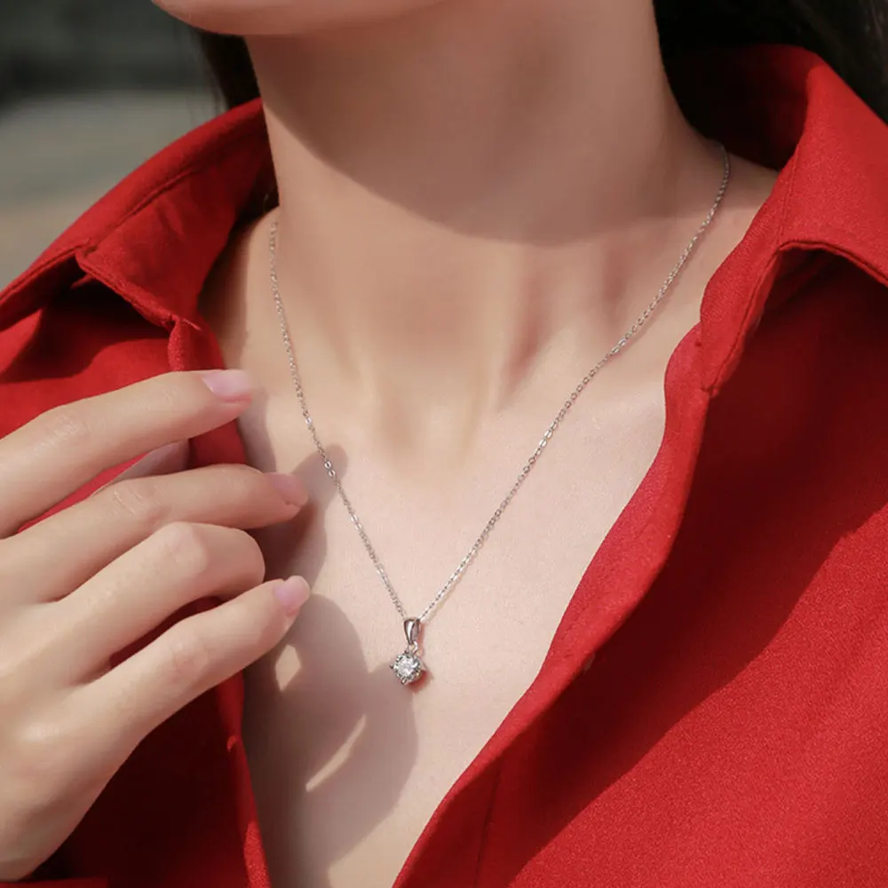 1ct Solitaire Necklace | Solitaire Diamond Necklace | FORO World