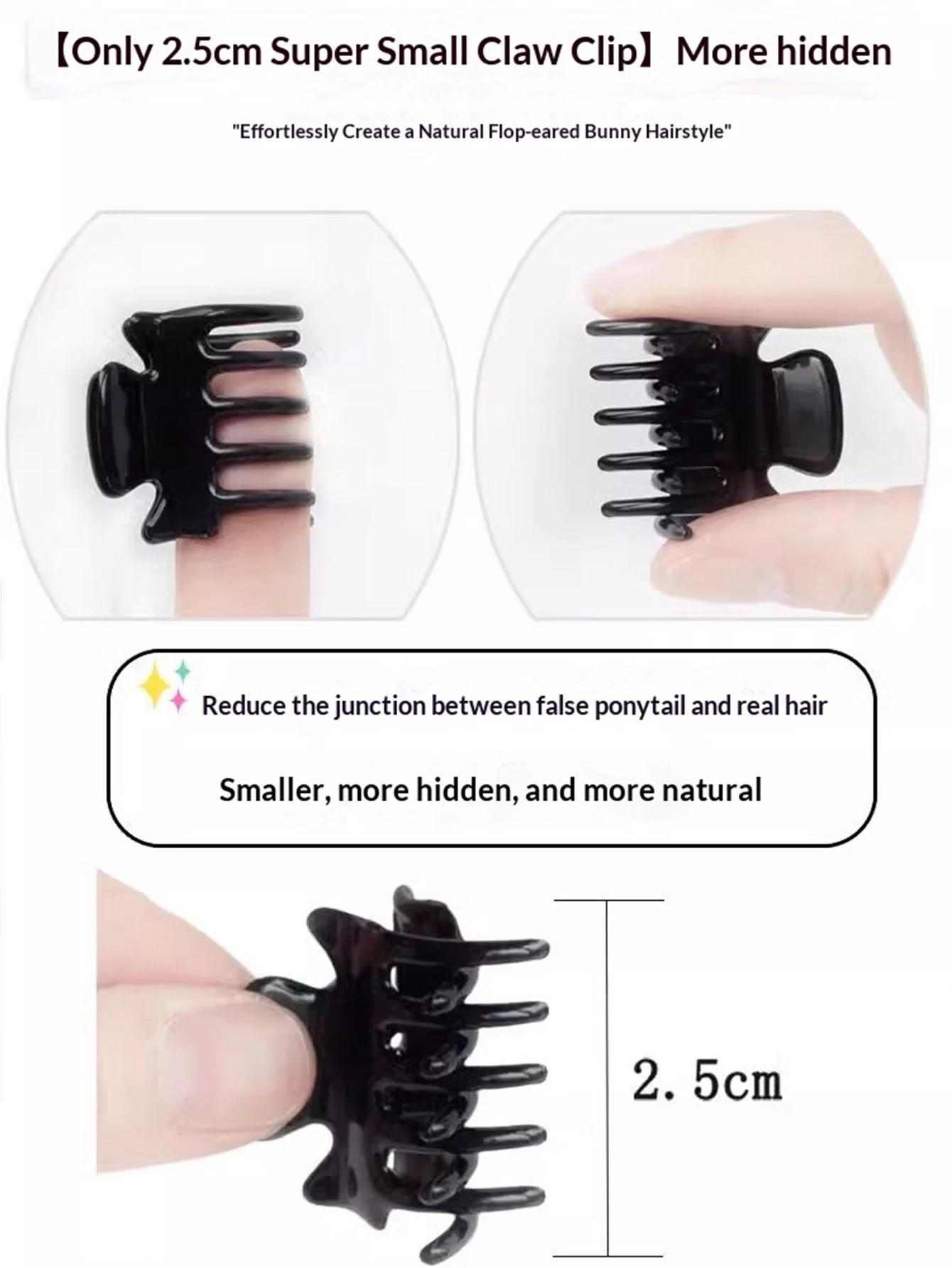 18인치 미니 클로 클립 긴 곱슬 포니테일 합성 헤어 내열성 푹신한 헤어 액세서리 여성용 데일리 사용