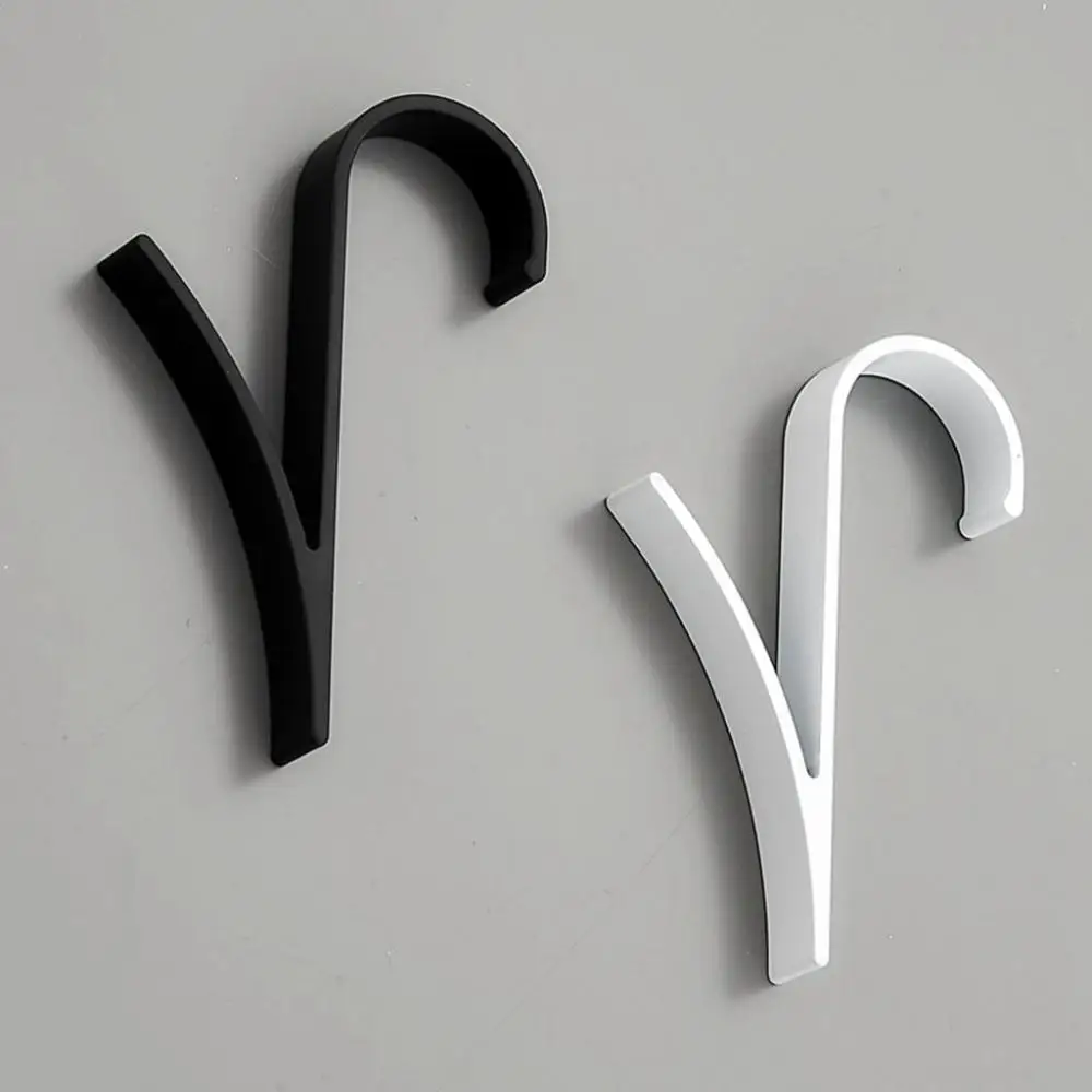 1 Pc Creative Multifunctional Hanging Rod Single Hook Space Aluminum Radiator Cabinet Door Back Hook Bathroom Towel Small