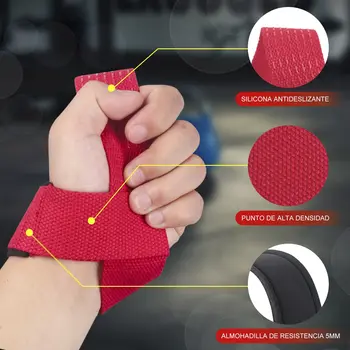 Weightlifting Wrist Straps Strength Training Adjustable Non-slip Gym Fitness Lifting Strap Wrist Support Grip Band 5