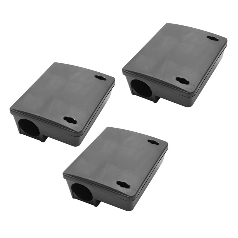 

3X Professional Rodent Bait Block Station Box Case Trap & Key For Rat Mouse Mice