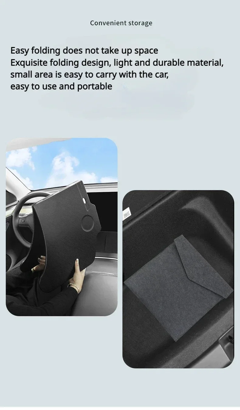 For Tesla Model Y&3 2020-2025Car Steering Wheel Desk Car Steering Wheel Laptop F