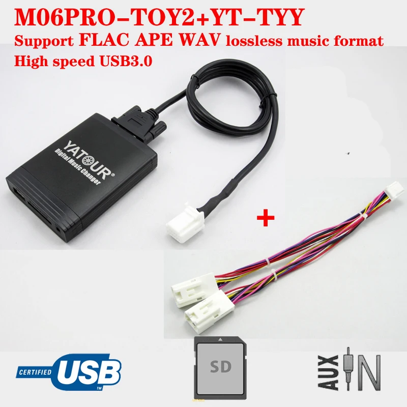 YatourM06PROTOY2DigitalMusicchangerUSBMP3adapterforToyotaLEXUSCamryAvalonCorollaHighlanderRAV4-AliExpress