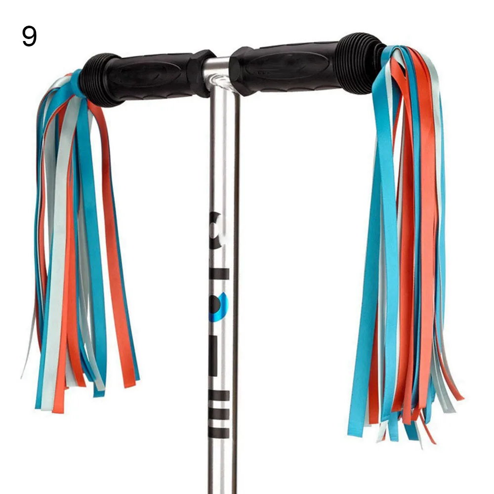 1 paar Bunte Fahrrad Dreirad Lenker Quasten Kinder Mädchen Jungen Geschenke Roller Lenker Streamer Quasten Bike Dekoration – Detail 10