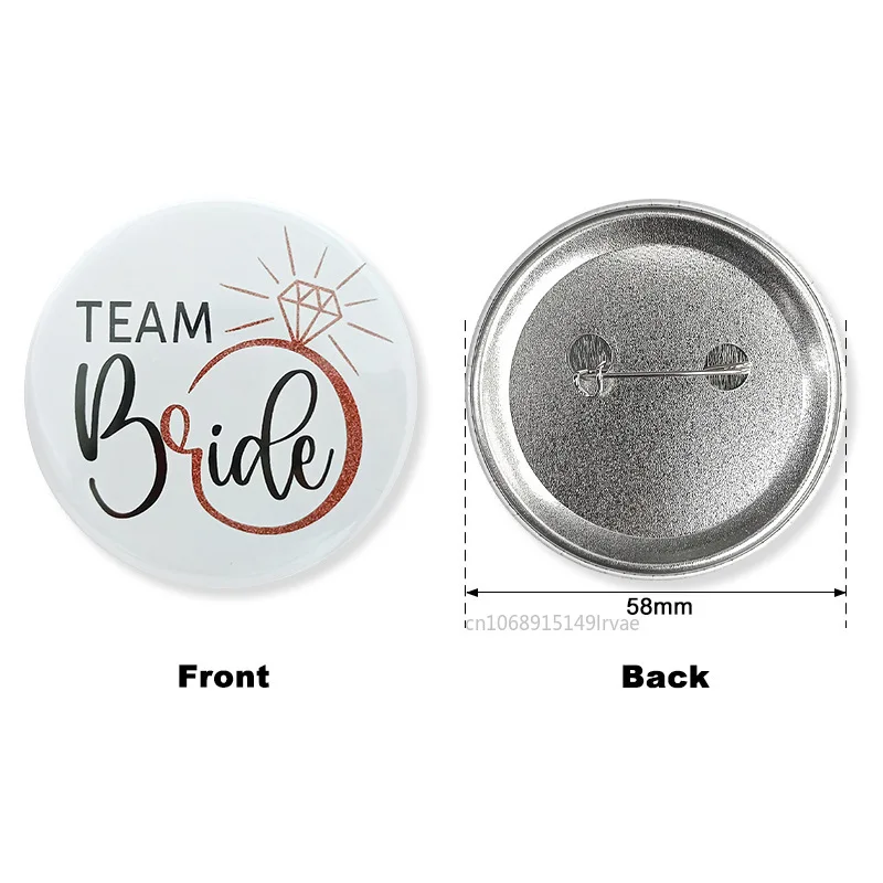 12/5/1Pcs Team Bride Team Groom Badge Wedding Hen Party Decoration Bachelorette Party Bride To Be Bridal Shower Brooch Supplies