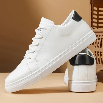 2026 Spring and Autumn Large Size New Trendy Men's Shoes Korean Style Breathable Versatile White Shoes Running Youth Casual Sports Shoes 1