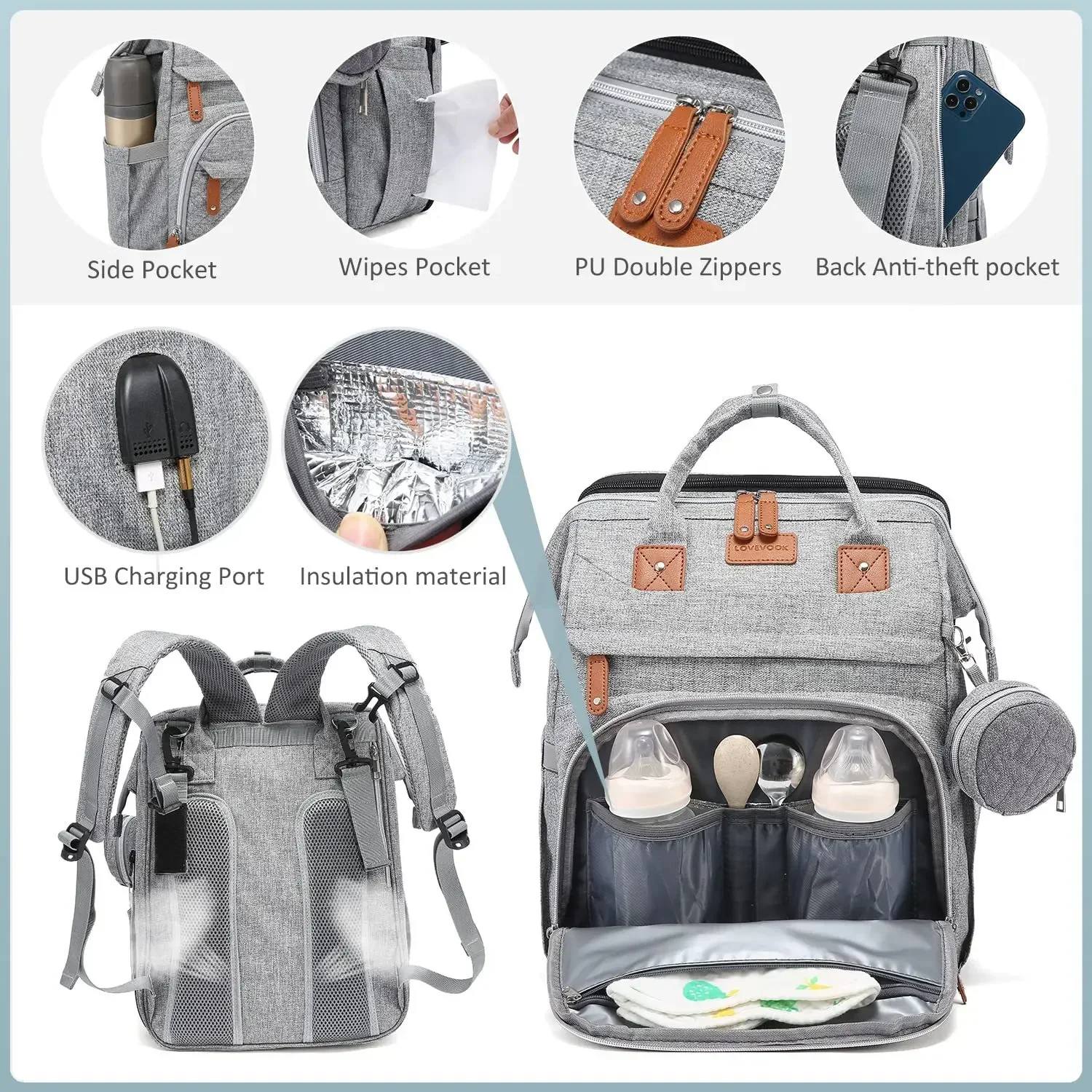 New Baby Nappy Changing Bags Changing Station Portable Baby Bed Travel Bassinet Folding Crib Shade Cloth Changing Pad Waterproof 2