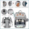 New Baby Nappy Changing Bags Changing Station Portable Baby Bed Travel Bassinet Folding Crib Shade Cloth Changing Pad Waterproof 2