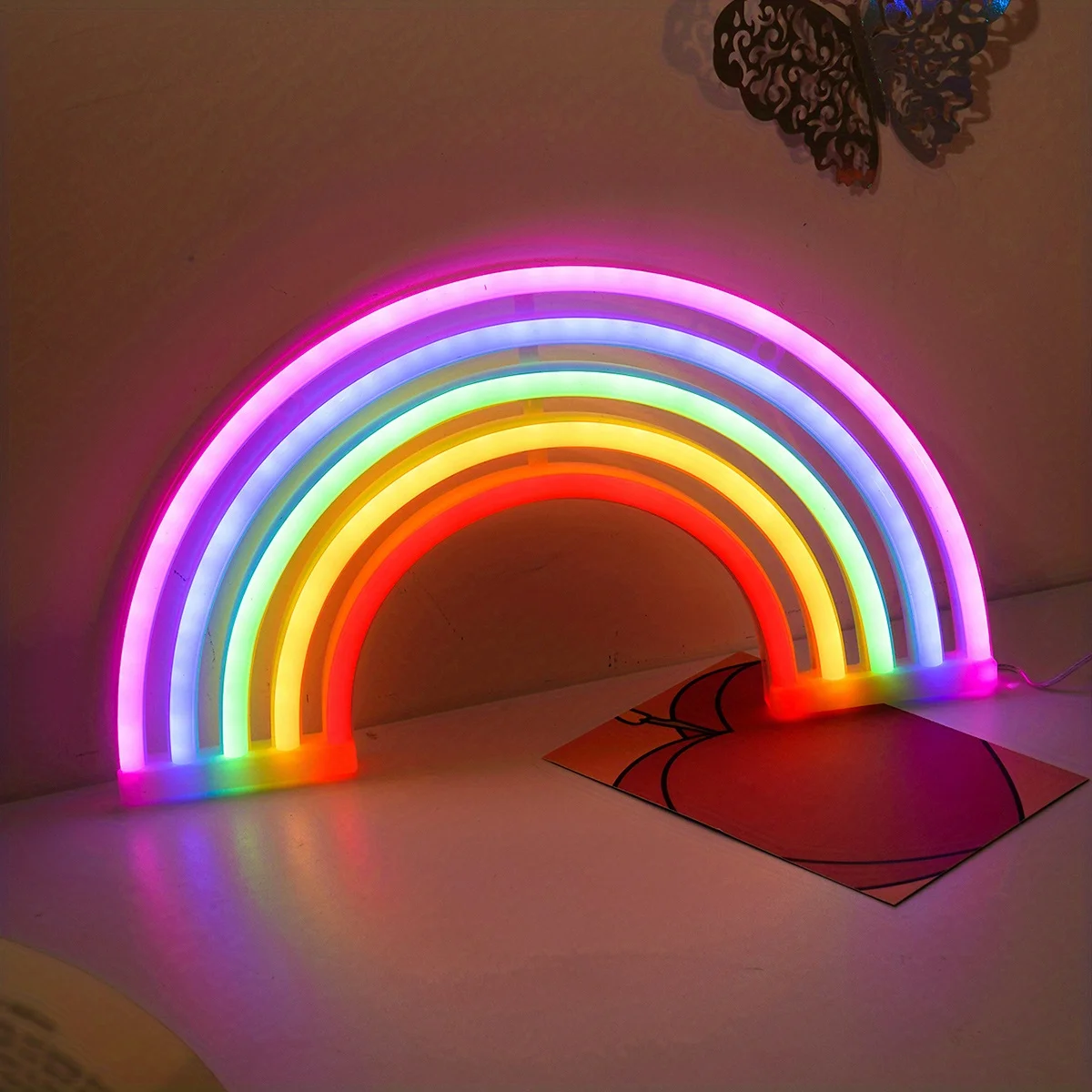 Színes Rainbow Neon ligh  éjjeli ligh számára falra dekor Félfogadás dekorációs Személyre szóló lámpák számára szoba ledes Neon customizable