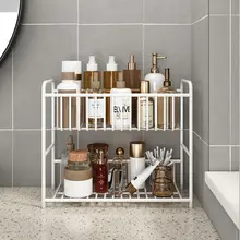  Kitchen Items Organizer Shelf Storage Rack Spice Jar Castor Body Wash Shampoo Facial Cleanser Rack Home Bathroom Supplies Holder 