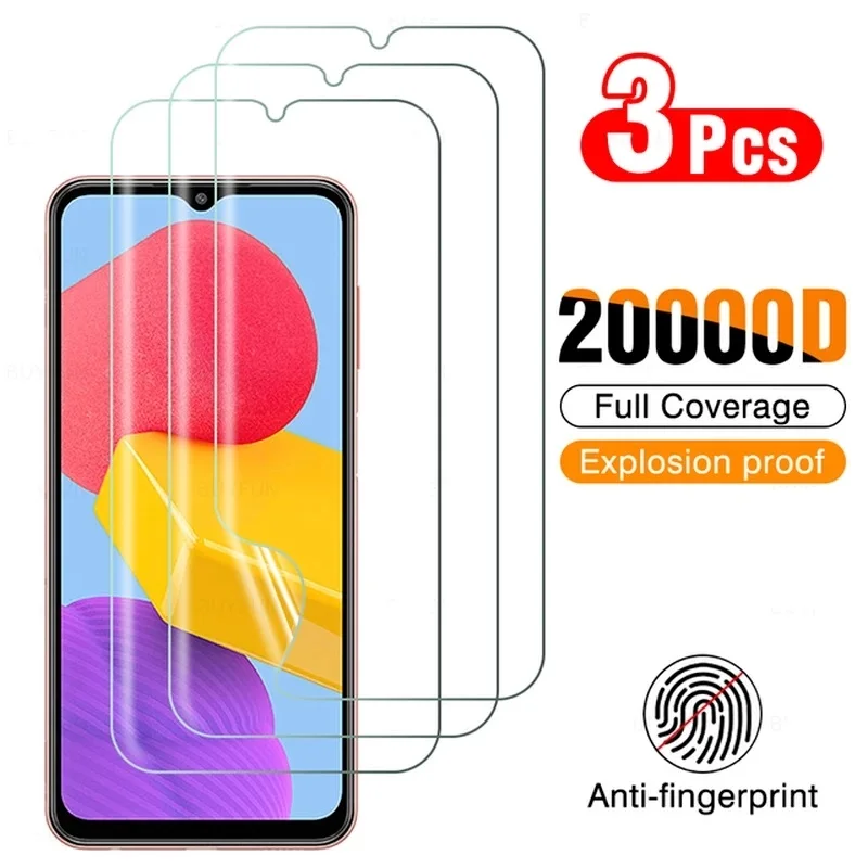 

3PCS Hydrogel Film For Samsung Galaxy M04 M13 M12 M02S M32 M22 M51 M31S M30S M21 Screen Protector Soft Film Not Glass
