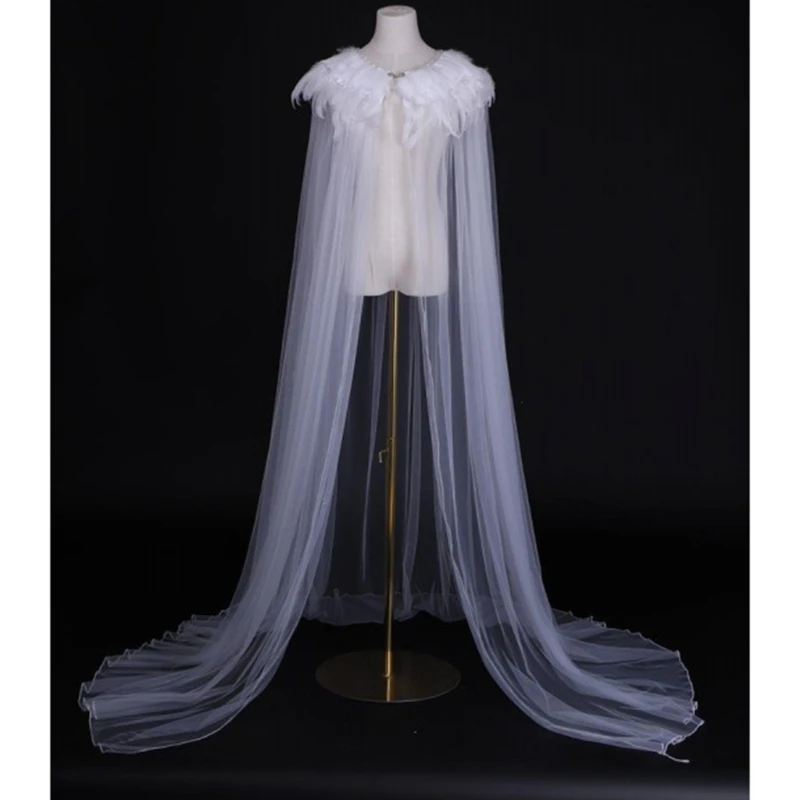 

Unisex Cloak Women Halloween Cape Feathers Robe Cosplays Costume Fancy Dress Party Wizard Witch Mantle Magician Outfits